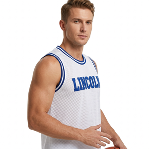 KUZHIDA Débardeur Homme 100% Fibre de Polyester Respirant Séchage Rapide Anti-Bactérien Grande Taille Col Rond Imprimé par Transfert Thermique en Maille Sans Manches - Product Image 4