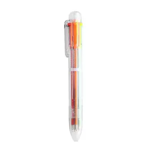 10 Kleuren Bulk Multicolor Pennen 0.5Mm 6-In-1 Pennen Met Custom Logo Balpen Voor Kantoor School supply