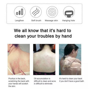 Serviette de bain en silicone souple, ceinture de bain en silicone, exfoliant corporel pour la douche, massage pour le nettoyage du corps, sangle de douche pour la salle de bain - Product Image 4