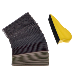 Hot Selling 71pcs Lixa Set Wet <span class=keywords><strong>and</strong></span> Dry Lixar Folha com Mão Bloco Areia Papel Kit para Madeira Metal Manual de Polimento - Product Image 2