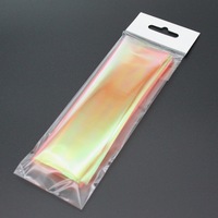 Film arc-en-ciel en peau de poisson clair, 20x15cm, pour faire des crevettes, Flash, ailes arrière, matériau pour attacher des mouches