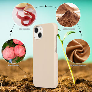 Funda de Teléfono Personalizada de Piel Vegana con Diseño de Cáscara de <span class=keywords><strong>Manzana</strong></span>, Resistente a Impactos, Ecológica, Biodegradable y Sostenible para iPhone Air 17 16 15 - Product Image 1