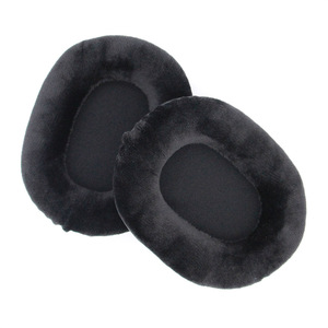 Coussinets d'écouteurs respirants en velours et cuir protéiné froissé pour casques Audio-Technica ATH-M50x M40x M30 - Product Image 4