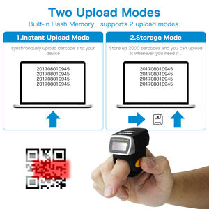 NETUM 소형 제 2 파란 이 손가락 스캐너 창고, 슈퍼마켓, 병참술 약학을 위한 무선 바코드 스캐너 - Product Image 6