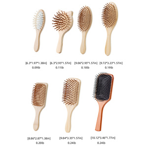 Bộ lược khí đệm cán gỗ có thể tùy chỉnh - Nhiều kiểu dáng hot Lược gỗ lược khí đệm lược chải tóc - Product Image 6