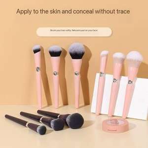 แปรงแต่งหน้าแบบแป้งฝุ่นคุณภาพสูง <span class=keywords><strong>3</strong></span> ชุด ด้ามจับพลาสติก อุปกรณ์แต่งหน้าระดับมืออาชีพ ใช้งานได้สะดวกสำหรับการเดินทาง <span class=keywords><strong>3</strong></span> ชิ้น - Product Image 2