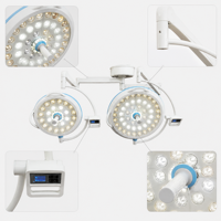 Lampu Bedah LED Tanpa Bayangan Kepala Ganda 160000 Lux 4000-6500K Cahaya Dingin yang Dapat Disesuaikan untuk Ruang Operasi Klinik Bedah