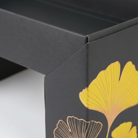 Boîtes en papier kraft noir écologiques personnalisées pour le déjeuner, les bentos, les sushis, la livraison, l'emballage des aliments chauds