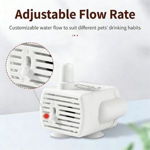 Distributore d'<span class=keywords><strong>Acqua</strong></span> Automatico per Cani e Gatti da 2,2L con Flusso Continuo, Fontanella in Acciaio Inox per Animali Domestici e Uccelli, Flusso Regolabile - Product Image 5