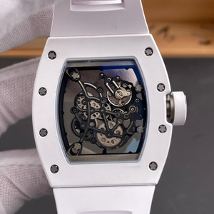 Montre automatique pour hommes, cadran blanc en céramique, montre squelette octogonale, montres de luxe pour hommes, montre mécanique de luxe - Product Image 6
