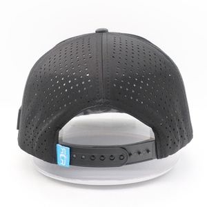 Custom High Quality 6 Panel <b>Flat</b> Bill PVC Waterproof <b>Hat</b> Laser Cut Hole <b>Flat</b> Gorras Snapback Cap <b>Hat</b> - Product Image 4