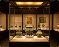Vitrine de musée en verre pour collections privées, vitrine de luxe pour la présentation d'artefacts rares