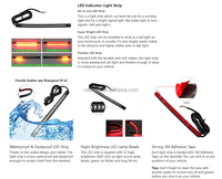 BB2440 Bande lumineuse LED universelle à 32 LED, feu arrière, feu stop, clignotant, flexible, pour moto