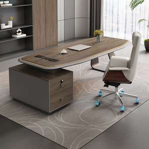Alta calidad de lujo de madera Ceo Boss Manager Mesa de oficina Executive Ceo Escritorio de oficina Mesa grande Ceo - Product Image 1