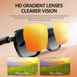 Smart Glasses Magnetic Sunglasses Lenses Audio Eyewear <b>Speakers</b> Music Hands-Free Calling Voice Assistant - Product Image 3