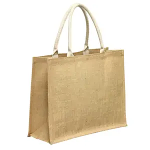 Wholesale Custom Printed logo message Jute cotton white, Vegetable carry Bags Jute Shopping Bags with rope handles/