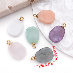 Colgantes de Piedras Preciosas Pulidas y Rodadas de Amatista Natural y Cuarzo Rosa Hechos a Mano para Accesorios de Llavero y Decoración de Mochilas - Product Image 3