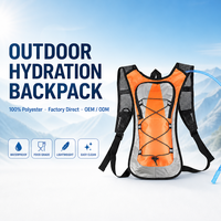 Sac à dos d'hydratation léger en polyester Ripstop pour cyclisme et randonnée en extérieur, personnalisable avec logo, OEM/ODM acceptable, vente en gros 2026