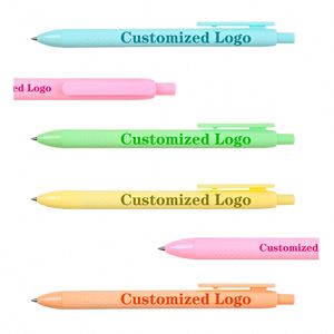 Wholesale <b>Macaron</b> Color Gel Ink Pens Custom Logo Promotional Advertising Pens for Office School Corporate Gifts - Product Image 3