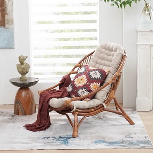 Chaise de balcon moderne à dossier unique Loisirs à dossier en rotin naturel <span class=keywords><strong>pour</strong></span> la maison et le salon - Product Image 5