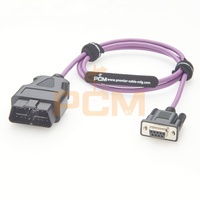 Cable de Diagnóstico OBD2 de 12 V/24 V, Conector Macho de 16 Pines a Hembra de 9 Pines DB9, Cable CAN BUS OBD/OBDII para Transferencia a DB9 para Camiones