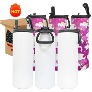 20Oz Full Printable Sublimation Water <b>Bottle</b> Leak Proof Screw on Lid Straight Wholesale Flip Top Tumbler - Product Image 2