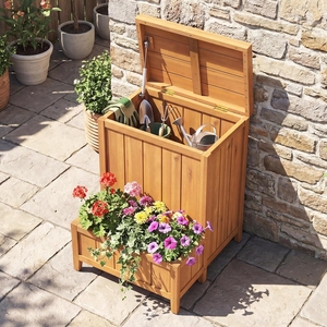 Armoire à outils multifonctionnelle JX pour l'extérieur, idéale pour la culture de plantes, avec un grand espace et fabriquée en bois massif de haute qualité - Product Image 2