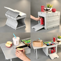 Boîte de rangement pliable imperméable pour le camping et les voyages - Organisateur de coffre de voiture, en plastique, design pliable