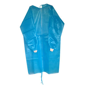 Robe <span class=keywords><strong>jetable</strong></span> d'isolement de chemisier d'hôpital de vêtements médicaux imperméables stratifiés par PE d'isolement de pp - Product Image 2