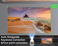 Mini Proyector Inteligente Inalámbrico Portátil Hy300 Pro para Exteriores, Android 11, 720p, LCD, 150 Lúmenes, WiFi 6 Dual, Cine en Casa