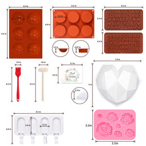 Juego de moldes de silicona <span class=keywords><strong>para</strong></span> <span class=keywords><strong>chocolate</strong></span>, gran corazón rompible, <span class=keywords><strong>molde</strong></span> de bomba de cacao caliente, moldes redondos de <span class=keywords><strong>oreo</strong></span> <span class=keywords><strong>para</strong></span> hornear - Product Image 3