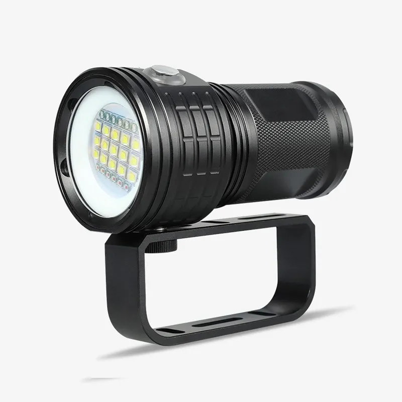 Đèn Pin Lặn Máy Ảnh Dưới Nước 50000 Lumens Mới Đèn Lặn Có Pin Ống Kính Đèn Pin Chụp Ảnh