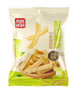 Heshi VF Chips déshydratées croustillantes à texture dure, saveur wasabi et algues, sachet de 26g - Prêtes à consommer, snacks aux fruits et légumes - Product Image 1