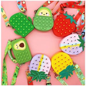 Mini Silicone Pop Keychain Coin <b>Purse</b> Custom Designer Cute Rainbow Unicorn <b>Backpack</b> Kids Kawaii Coin <b>Purse</b> - Product Image 2