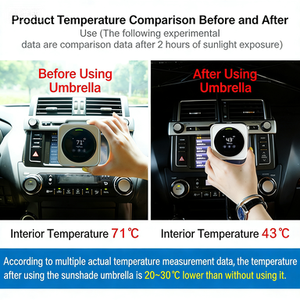 Parasol Universal <span class=keywords><strong>para</strong></span> Parabrisas Delantero de Automóvil, <span class=keywords><strong>Protector</strong></span> Interior <span class=keywords><strong>para</strong></span> Coche con Protección UV y Contra el Calor, con Marco de Acero Resistente - Product Image 6