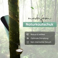 Tapis de yoga QUADRAFIT écologique en caoutchouc naturel, non toxique, sans odeur, avec lignes d'alignement, pour la pratique du yoga à domicile ou en studio, épaisseur 6 mm, forme ovale