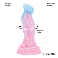 Énorme plug anal en silicone coloré, dildo monstre, jouet pour adultes pour femmes