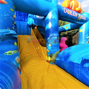 Castillo inflable Chateau Gonflable Ocean Park con tobogán, brincolín comercial para exteriores. - Product Image 4