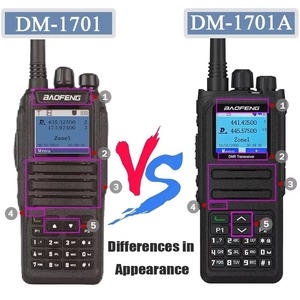 جهاز اتصال لاسلكي Baofeng DMR DM-1701A مفتوح مع نظام GD77 مثبت، وضع مزدوج تناظري ورقمي من المستوى 1+<span class=keywords><strong>2</strong></span>، فتحة زمنية مزدوجة، راديو هام طويل المدى - Product Image 3