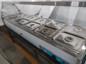Soupe électrique commerciale en acier inoxydable de qualité alimentaire GN1/1 <span class=keywords><strong>6</strong></span> casseroles piscine Bain Marie avec chauffe-eau - Product Image 3