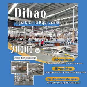 Vitrine d'exposition de lunettes en verre robuste et de haute qualité, éclairée par LED marron, avec finition facile à nettoyer, pour grands magasins - Product Image 5