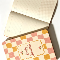 Carnet à couverture rigide à motif damier rétro, impression personnalisée d'échiquier A5, journal quotidien, bloc-notes d'écriture