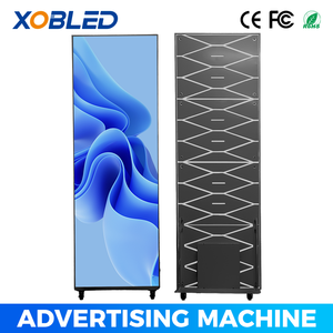 XOB P1.86 Gob Flooring Standing Single-sided Poster 4G <b>WiFi</b> <b>USB</b> Movable Mirror LED Display Screen 640x1920mm - Product Image 2
