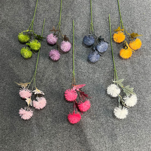 Boule de chrysanthèmes artificiels en soie, fleur écologique pour la décoration de mariage et de la maison - Product Image 2