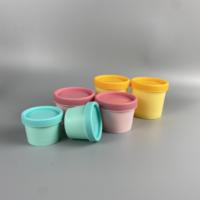 Fournisseur ODM, usine, pot en plastique PP en forme de crème glacée, 50g, 100g, 150g, 250g, pot à crème cosmétique