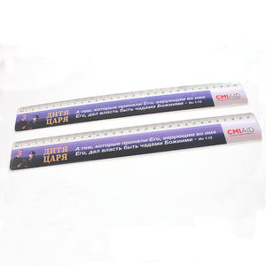 Righello dritto in plastica personalizzato con Logo personalizzato da 30cm - Product Image 1