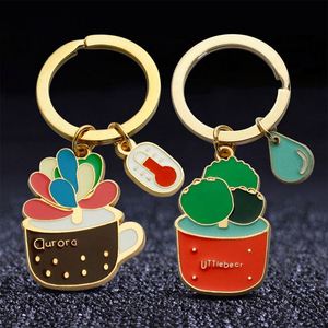 Porte-clés en métal personnalisé, rotatif, avec paillettes, anime, dessin animé, émail doux, cadeaux originaux avec logo de marque - Product Image 3