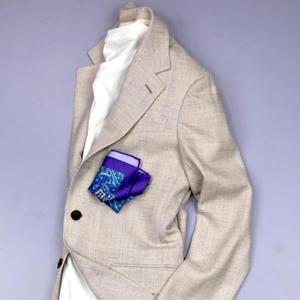 Blazer en Laine <span class=keywords><strong>Beige</strong></span> Personnalisé pour <span class=keywords><strong>Homme</strong></span> – Léger, Respirant, Coupe Slim, Style Business, Veste Sportive Italienne Semi-Canvas Boutonnée - Product Image 2