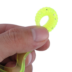 Señuelo de pesca de cola de hoz, suave, de silicona, rojo brillante, de 10 cm, para agua dulce, paquete de 6 - Product Image 3
