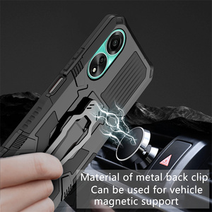 <span class=keywords><strong>Funda</strong></span> Protectora con Soporte Magnético para <span class=keywords><strong>Oppo</strong></span> Reno 10 Pro/A18/A38/A58/A78/A77S/Realme C55 C33 C30, Clip Trasero para Coche, Soporte para Teléfono Móvil - Product Image 2